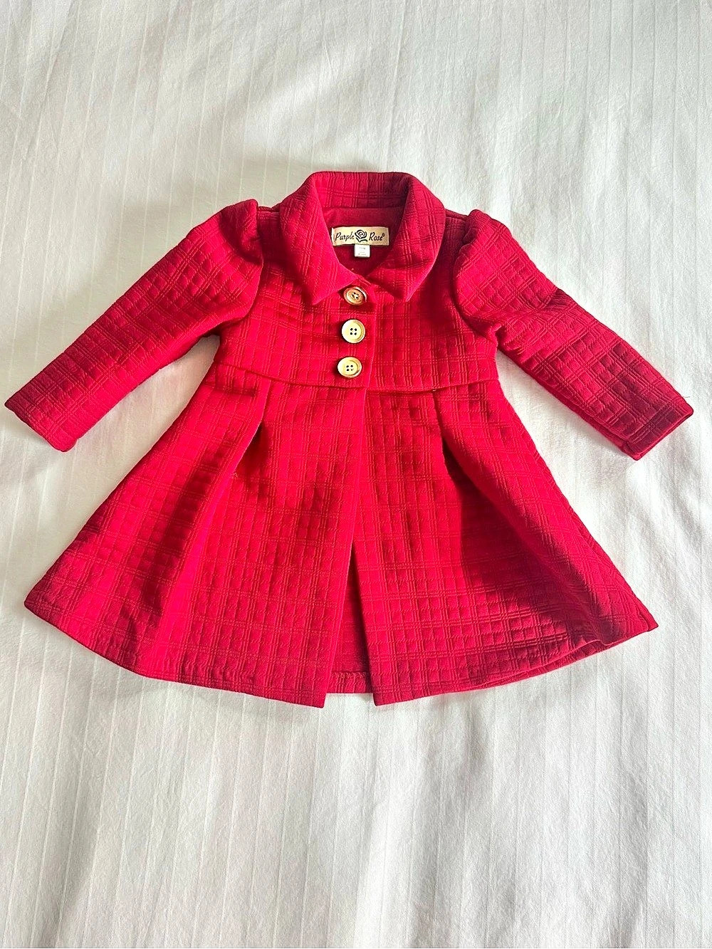 Purple Rose Baby Dress Geometric Pink 18M Like New